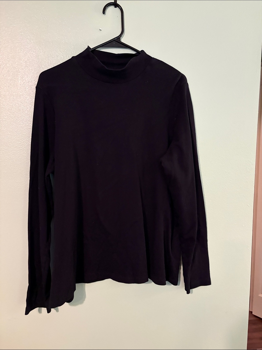 Kim Rogers Black Soft Mockneck Top